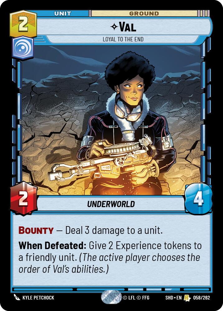 Val - Loyal to the End (058/262) (058/262) [Shadows of the Galaxy] | Fandemonia Ltd