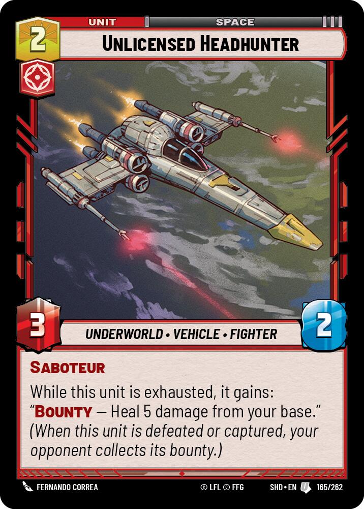Unlicensed Headhunter (165/262) (165/262) [Shadows of the Galaxy] | Fandemonia Ltd