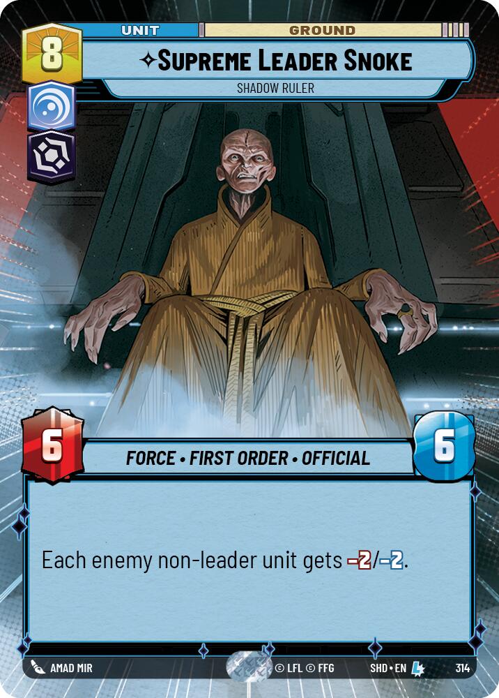 Supreme Leader Snoke - Shadow Ruler (314) (Hyperspace) (314) [Shadows of the Galaxy] | Fandemonia Ltd