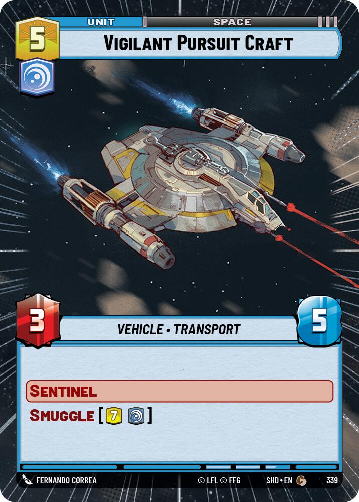 Vigilant Pursuit Craft (339) (Hyperspace) (339) [Shadows of the Galaxy] | Fandemonia Ltd
