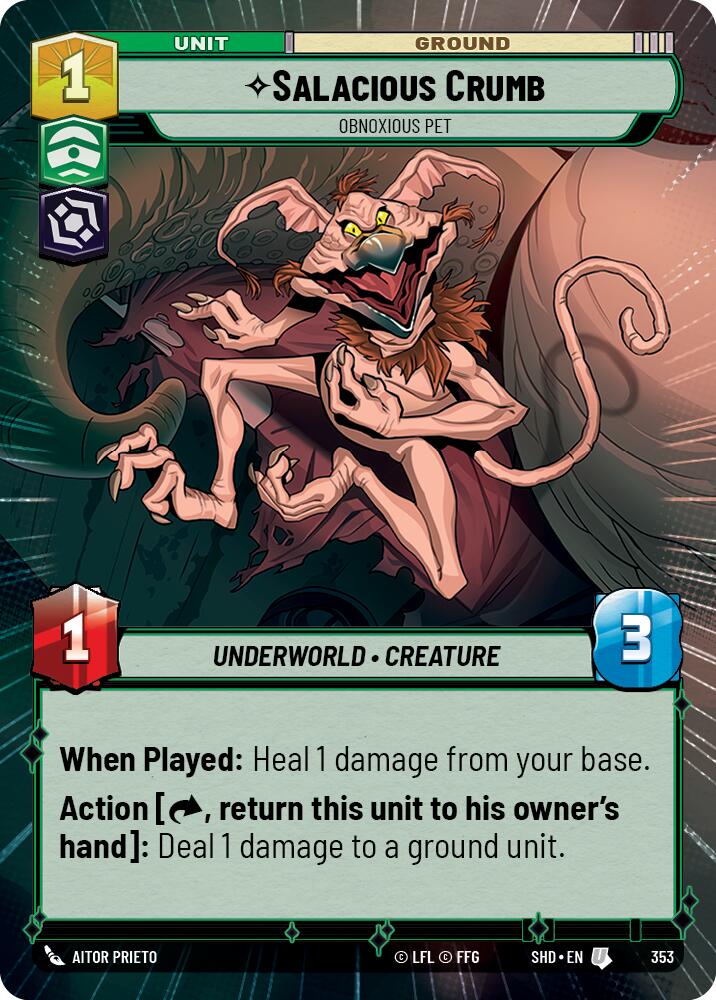 Salacious Crumb - Obnoxious Pet (353) (Hyperspace) (353) [Shadows of the Galaxy] | Fandemonia Ltd