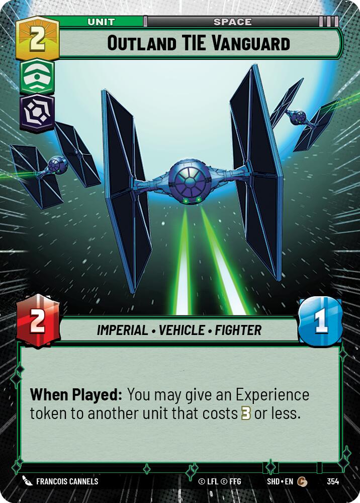 Outland TIE Vanguard (354) (Hyperspace) (354) [Shadows of the Galaxy] | Fandemonia Ltd