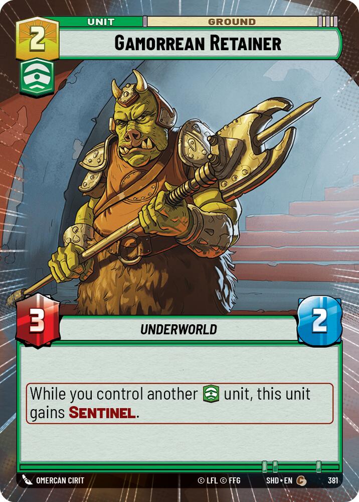 Gamorrean Retainer (381) (Hyperspace) (381) [Shadows of the Galaxy] | Fandemonia Ltd
