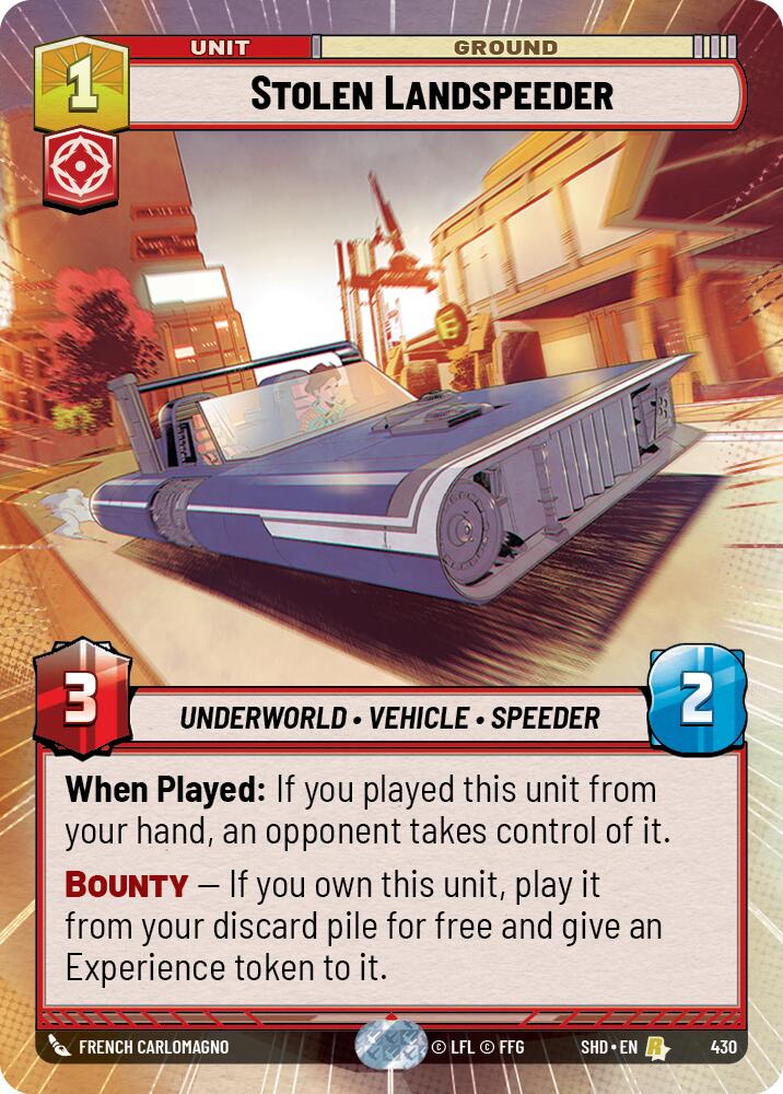 Stolen Landspeeder (430) (Hyperspace) (430) [Shadows of the Galaxy] | Fandemonia Ltd