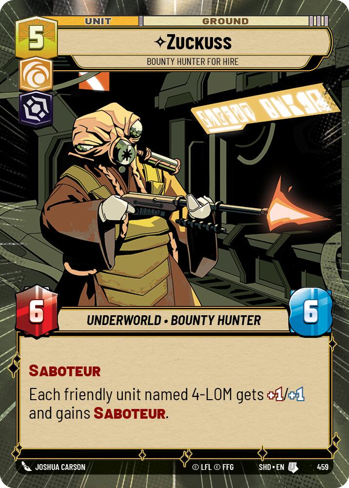 Zuckuss - Bounty Hunter for Hire (459) (Hyperspace) (459) [Shadows of the Galaxy] | Fandemonia Ltd