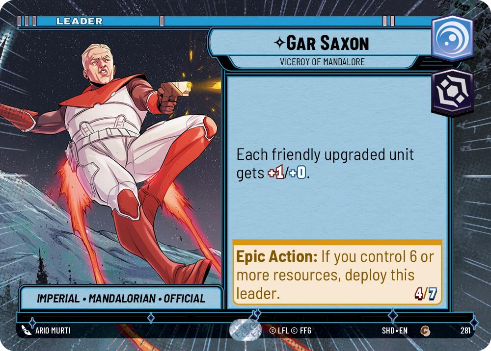 Gar Saxon - Viceroy of Mandalore (Hyperspace) (281) [Shadows of the Galaxy] | Fandemonia Ltd