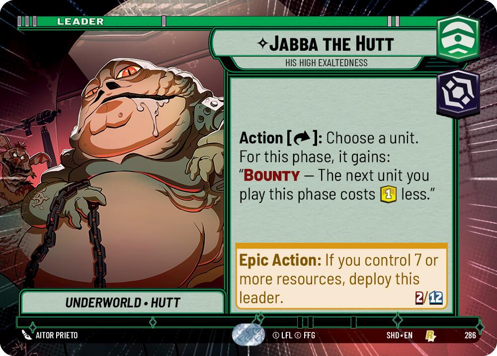 Jabba the Hutt - His High Exaltedness (286) (Hyperspace) (286) [Shadows of the Galaxy] | Fandemonia Ltd