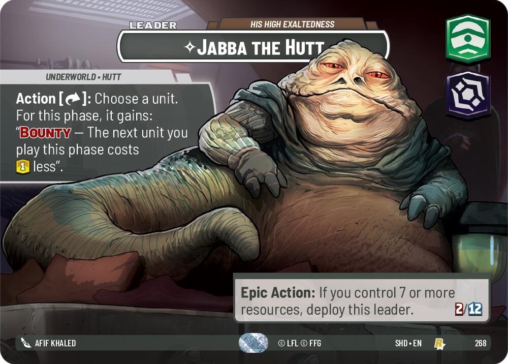Jabba the Hutt - His High Exaltedness (268) (Showcase) (268) [Shadows of the Galaxy] | Fandemonia Ltd