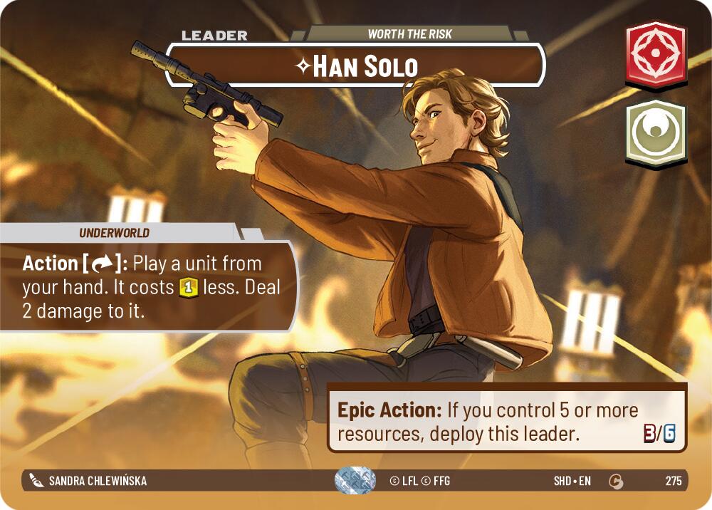 Han Solo - Worth the Risk (275) (Showcase) (275) [Shadows of the Galaxy] | Fandemonia Ltd