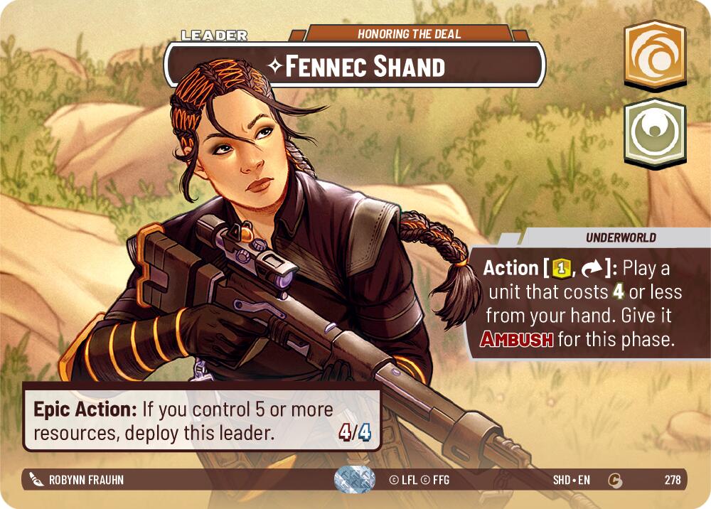 Fennec Shand - Honoring the Deal (278) (Showcase) (278) [Shadows of the Galaxy] | Fandemonia Ltd