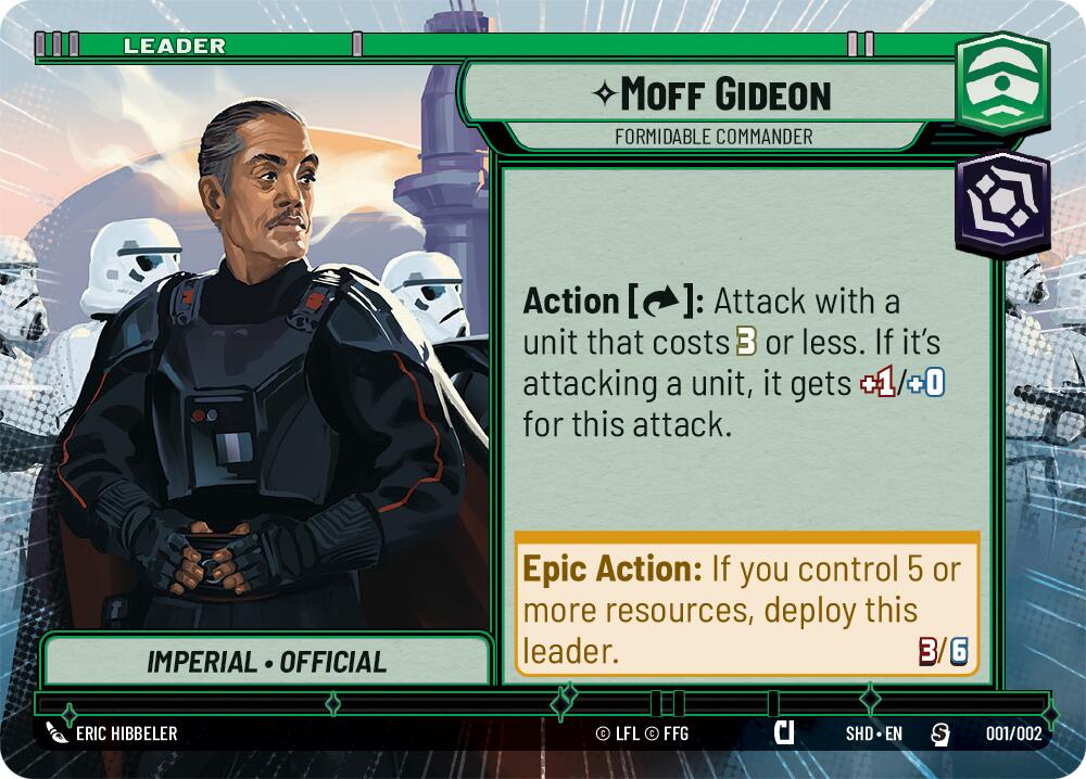 Moff Gideon - Formidable Commander (001/002) (Hyperspace) (Prerelease Promos) (001/002) [Shadows of the Galaxy Promos] | Fandemonia Ltd