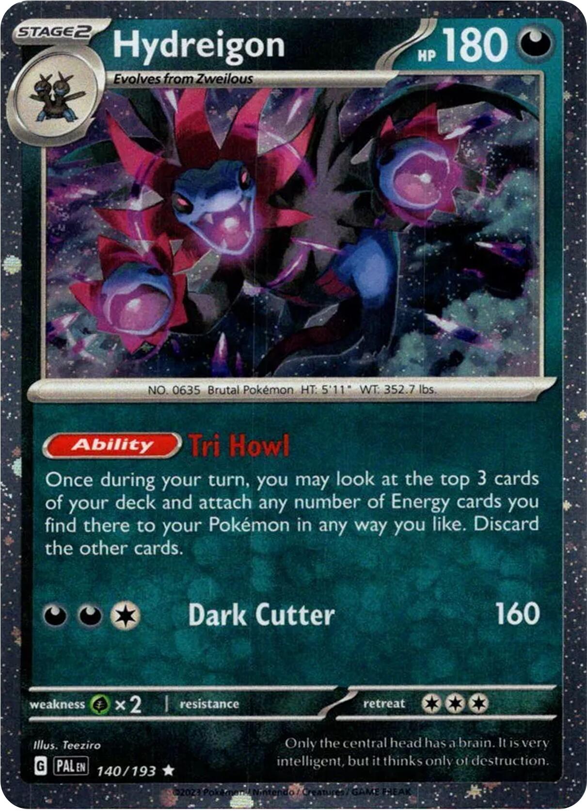 Hydreigon (140/193) (Cosmo Holo) [Scarlet & Violet: Paldea Evolved] | Fandemonia Ltd
