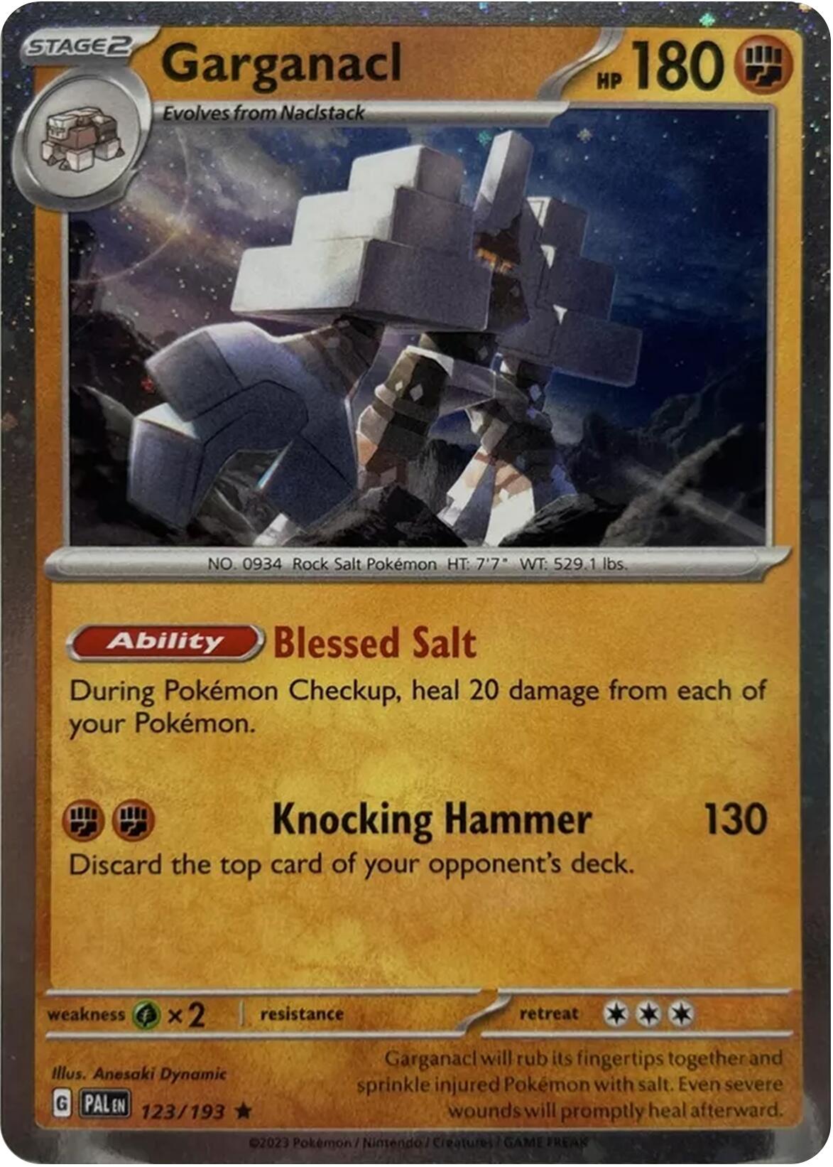 Garganacl (123/193) (Cosmo Holo) [Scarlet & Violet: Paldea Evolved] | Fandemonia Ltd