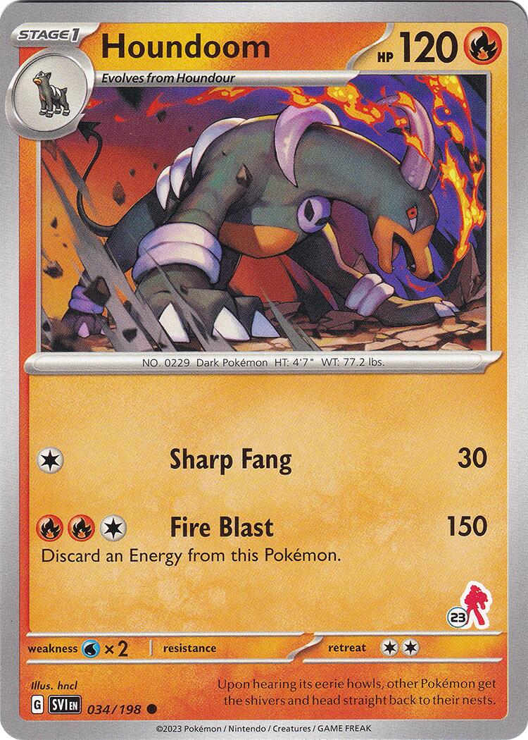 Houndoom (034/198) (Armarouge Stamp #23) [Battle Academy 2024] | Fandemonia Ltd