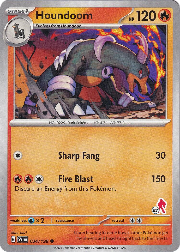 Houndoom (034/198) (Armarouge Stamp #27) [Battle Academy 2024] | Fandemonia Ltd