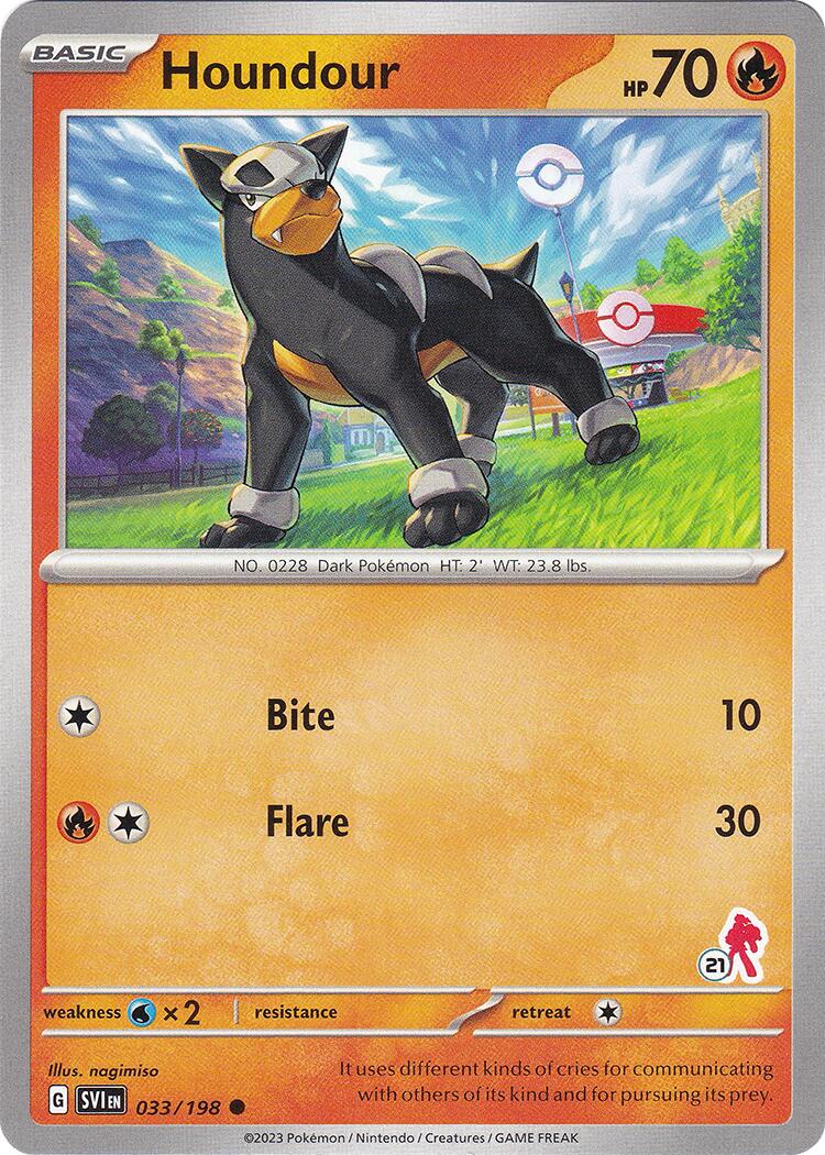 Houndour (033/198) (Armarouge Stamp #21) [Battle Academy 2024] | Fandemonia Ltd