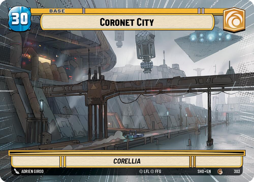 Coronet City // Shield (Hyperspace) (303 // T04) [Shadows of the Galaxy] | Fandemonia Ltd