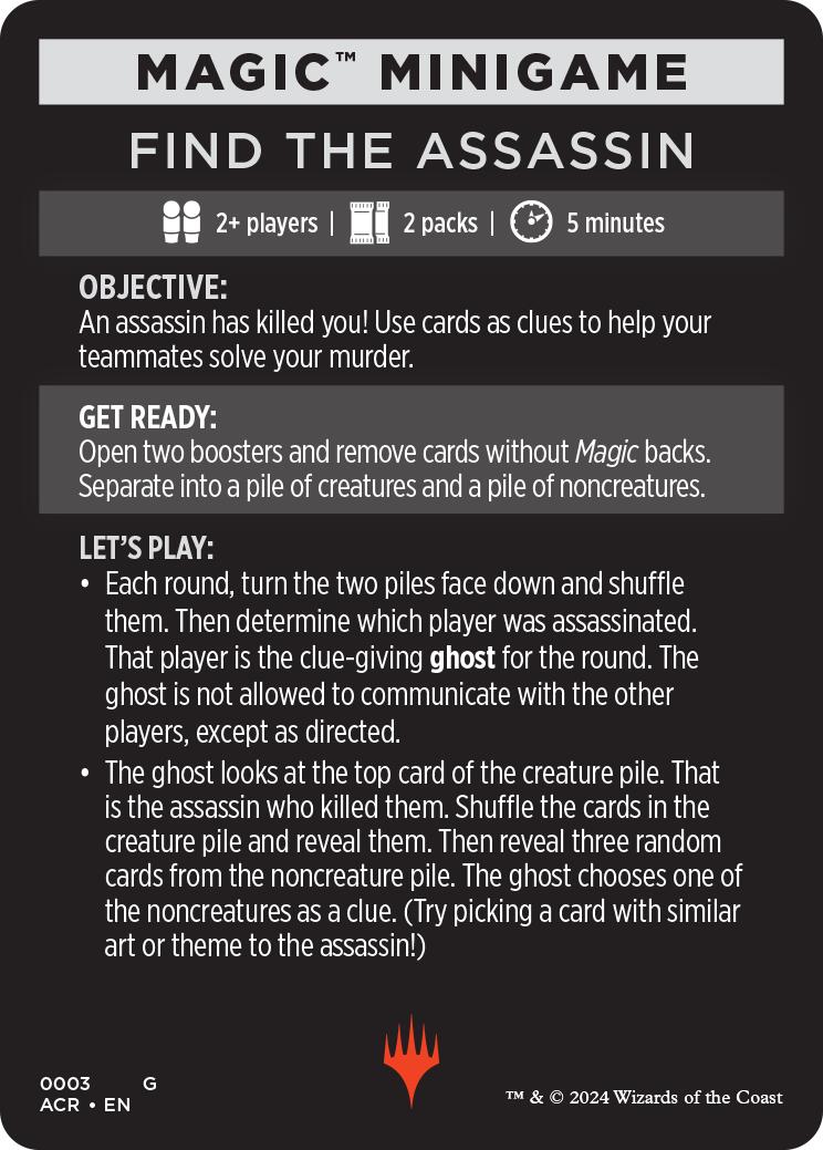 Find The Assassin (Magic Minigame) [Assassin's Creed Minigame] | Fandemonia Ltd