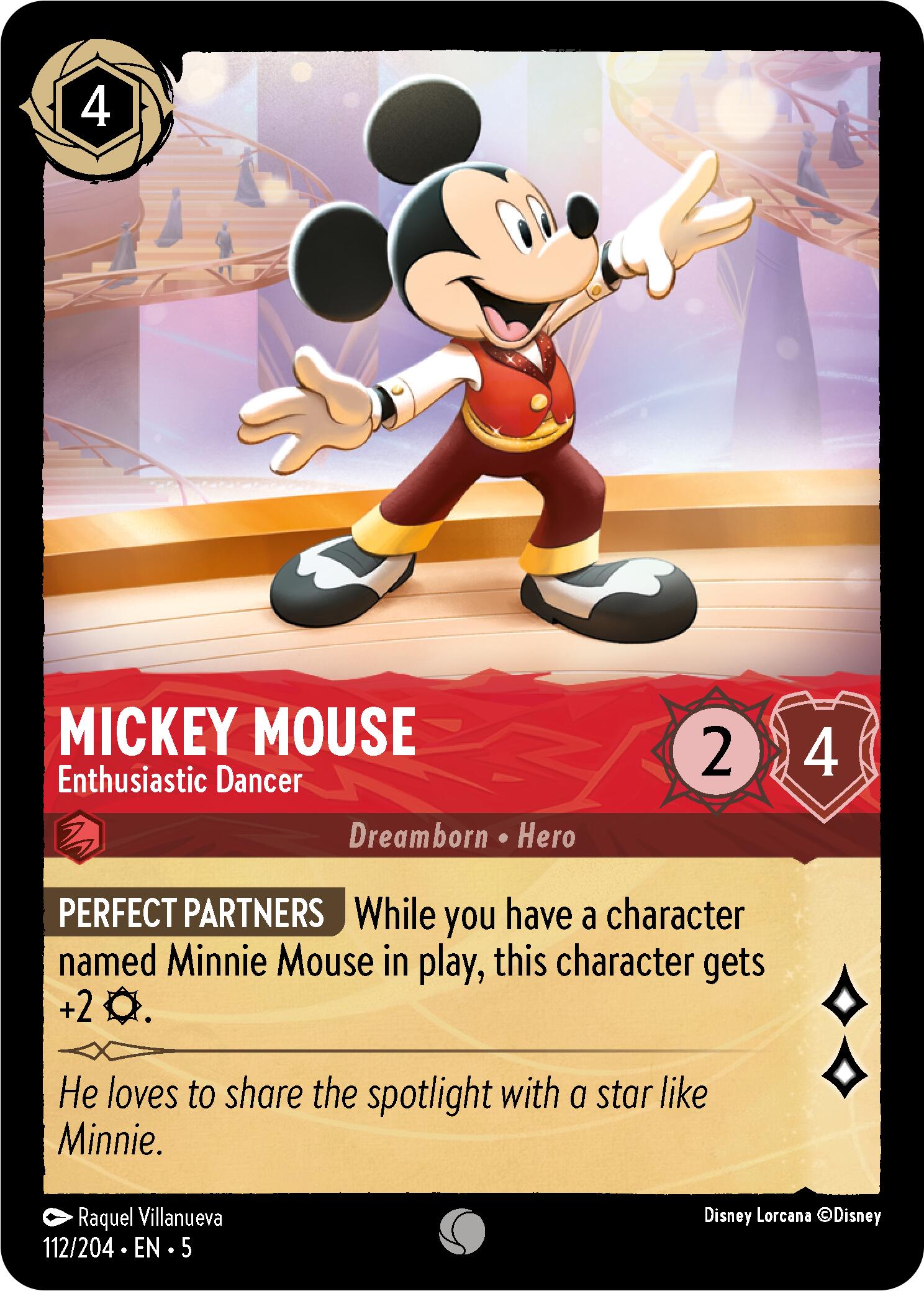 Mickey Mouse - Enthusiastic Dancer (112/204) [Shimmering Skies] | Fandemonia Ltd