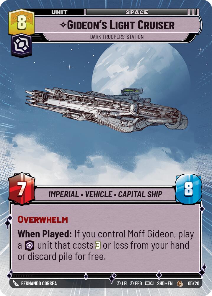 Gideon's Light Cruiser - Dark Troopers' Station (Hyperspace) (05/20) [Shadows of the Galaxy: Weekly Play] | Fandemonia Ltd