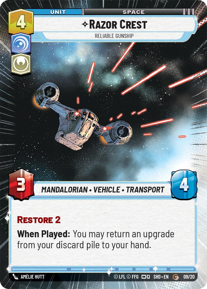 Razor Crest - Reliable Gunship (Hyperspace) (09/20) [Shadows of the Galaxy: Weekly Play] | Fandemonia Ltd