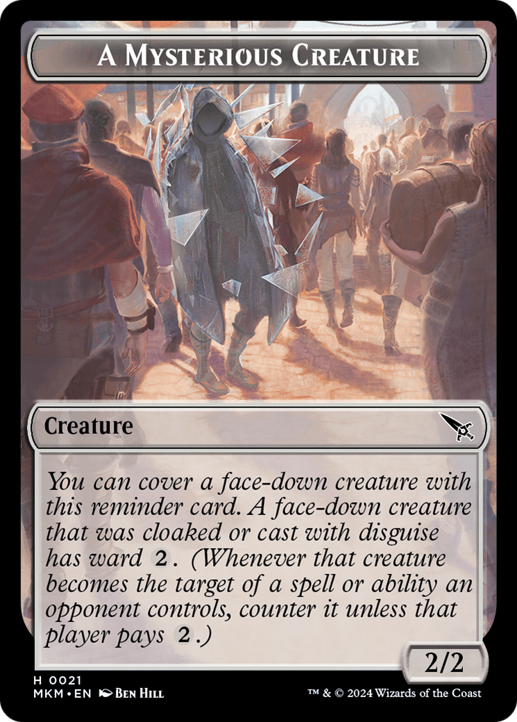 Ooze // A Mysterious Creature Double-Sided Token [Murders at Karlov Manor Tokens] | Fandemonia Ltd