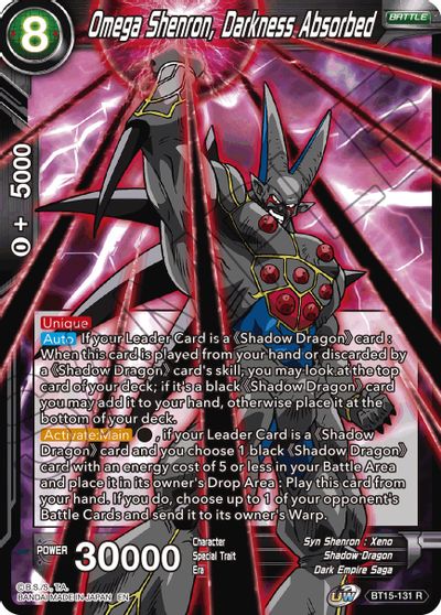 Omega Shenron, Darkness Absorbed (BT15-131) [Saiyan Showdown] | Fandemonia Ltd