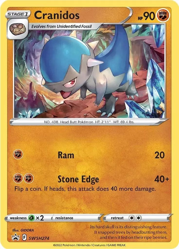 Cranidos (SWSH274) [Sword & Shield: Black Star Promos] | Fandemonia Ltd