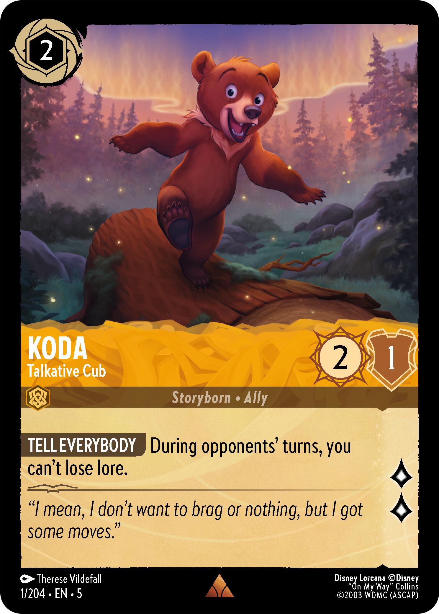 Koda - Talkative Cub (1/204) [Shimmering Skies] | Fandemonia Ltd