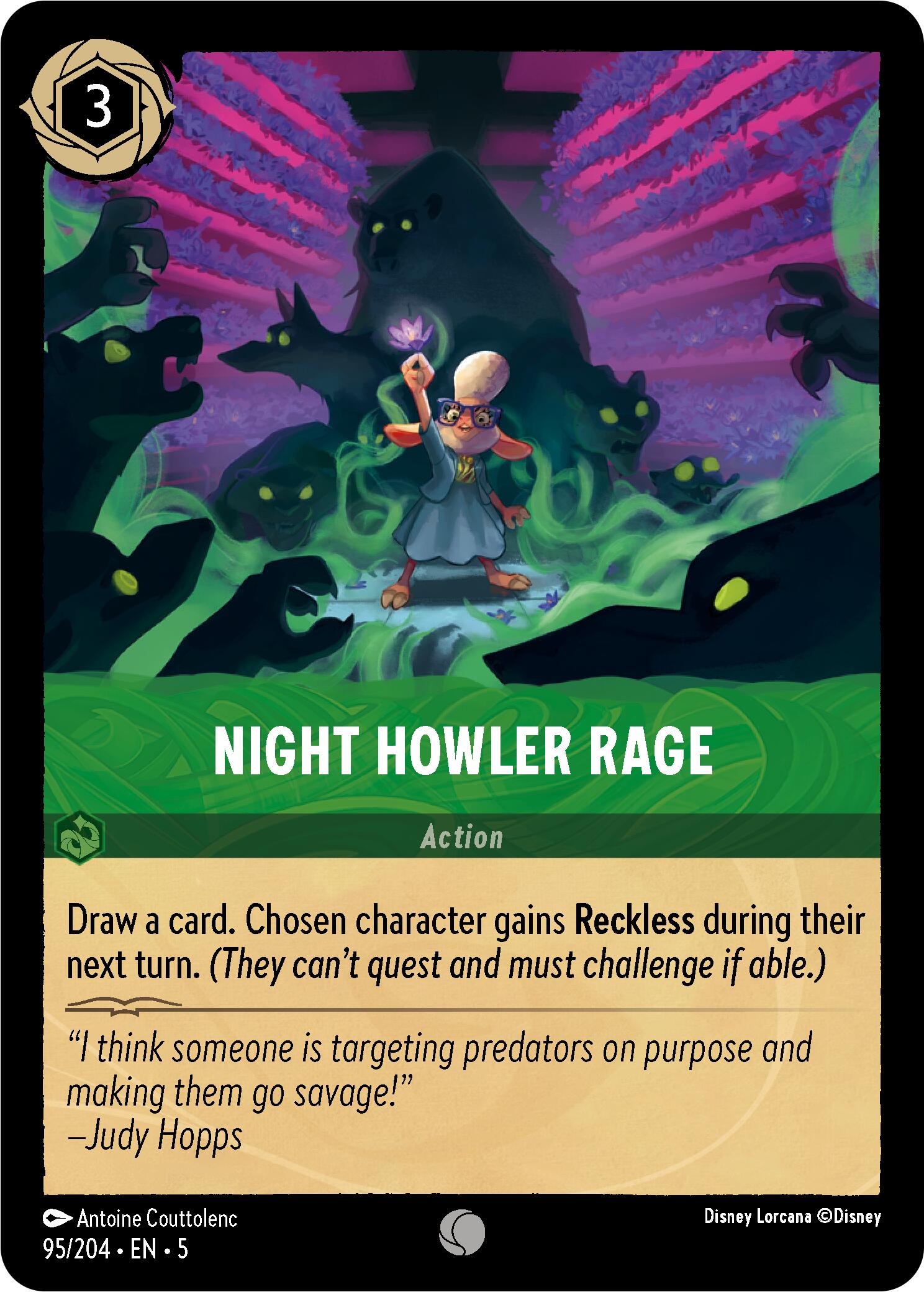 Night Howler Rage (95/204) [Shimmering Skies] | Fandemonia Ltd