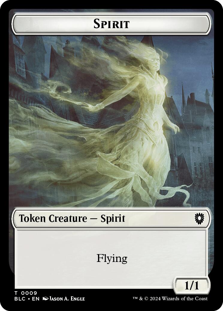 Spirit // Faerie Double-Sided Token [Bloomburrow Commander Tokens] | Fandemonia Ltd