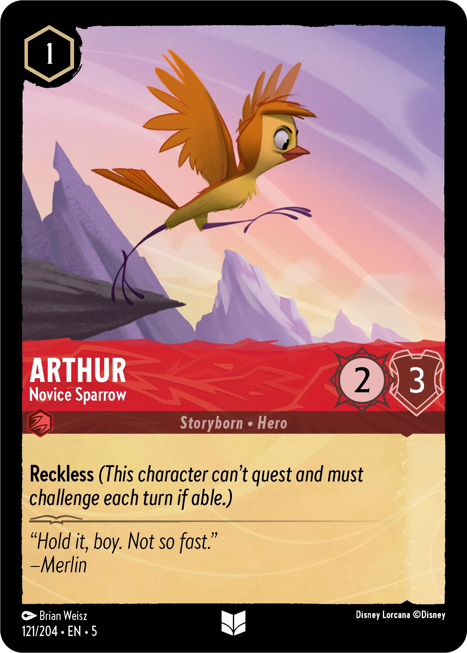 Arthur - Novice Sparrow (121/204) [Shimmering Skies] | Fandemonia Ltd