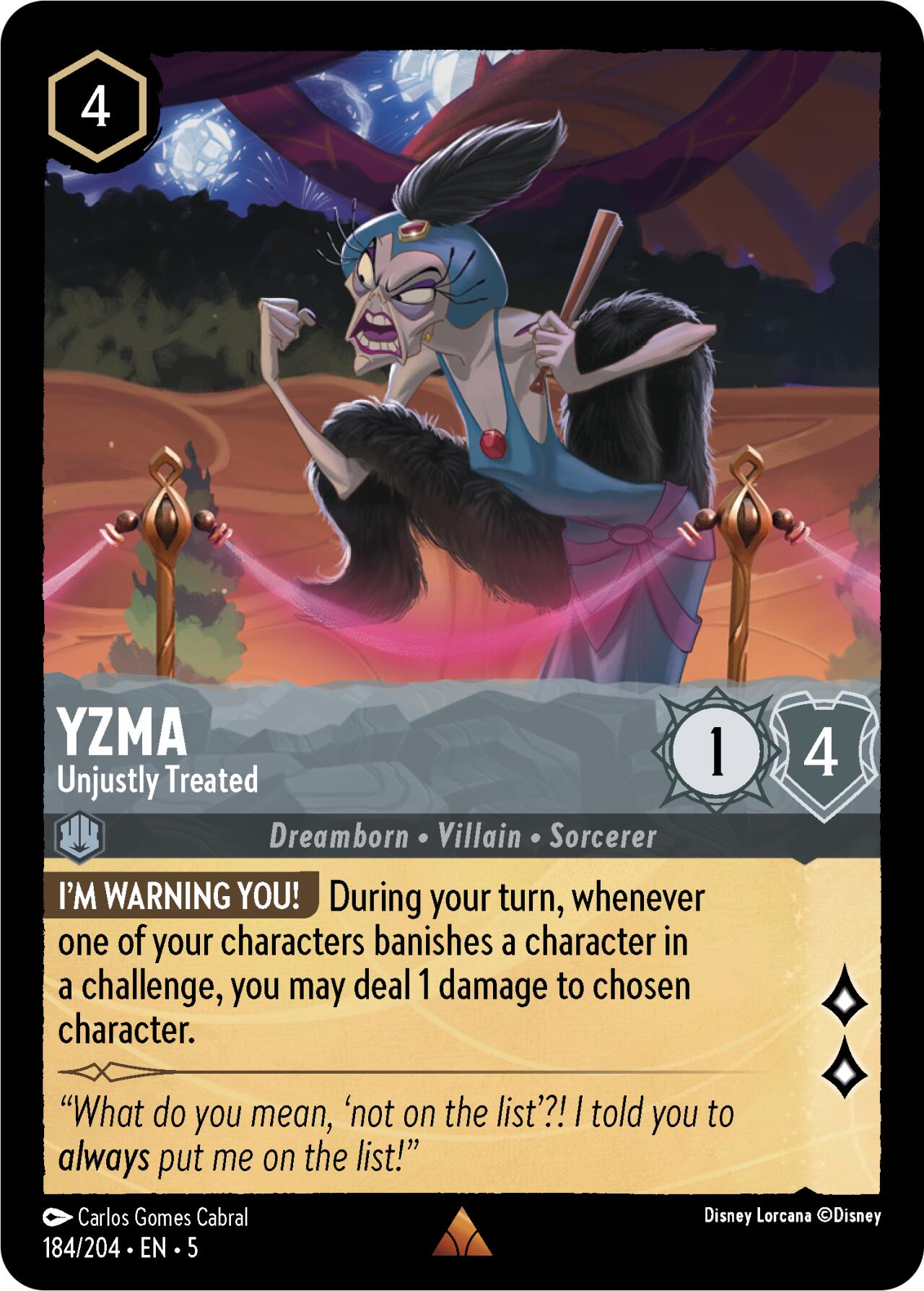 Yzma - Unjustly Treated (184/204) [Shimmering Skies] | Fandemonia Ltd