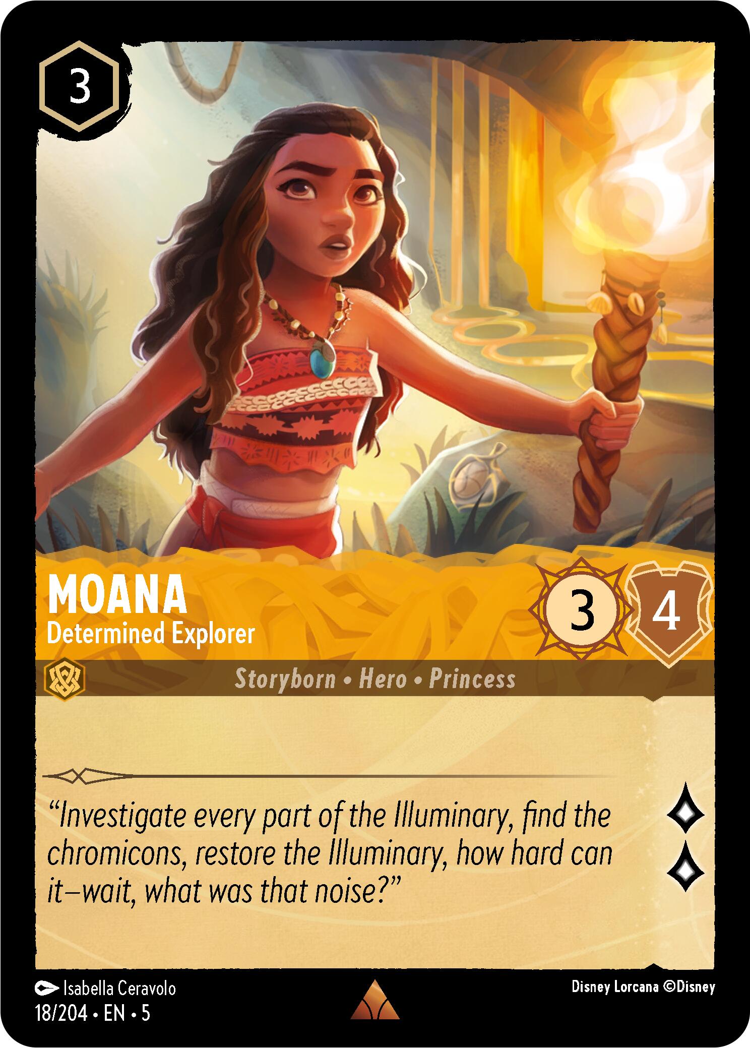 Moana - Determined Explorer (18/204) [Shimmering Skies] | Fandemonia Ltd