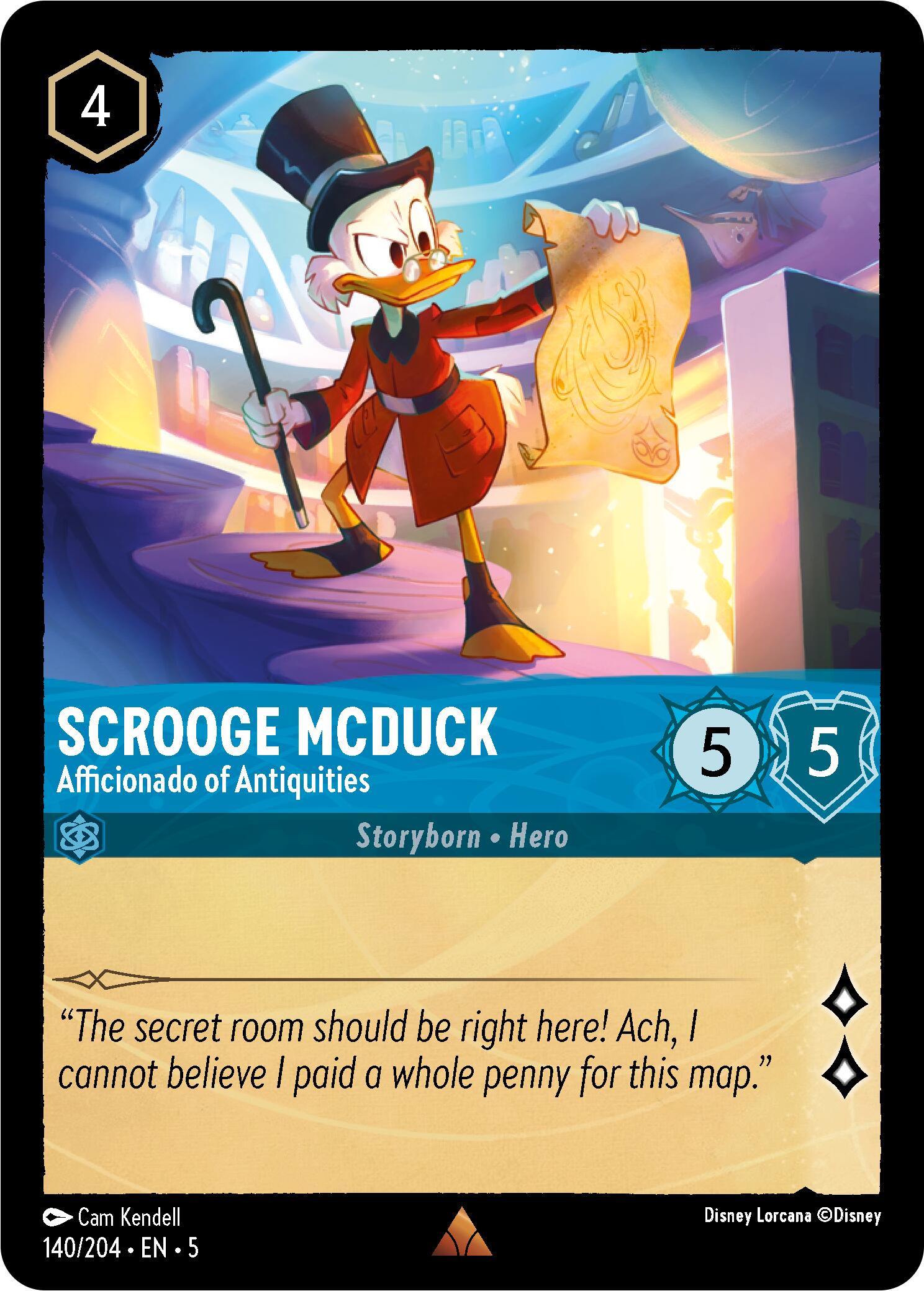 Scrooge McDuck - Afficionado of Antiquities (140/204) [Shimmering Skies] | Fandemonia Ltd