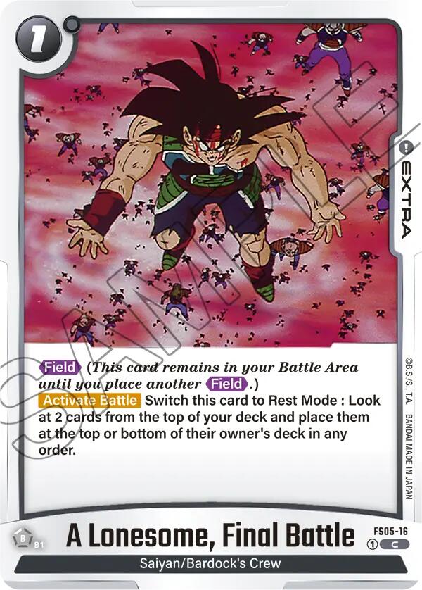 A Lonesome, Final Battle [Starter Deck: Bardock] | Fandemonia Ltd