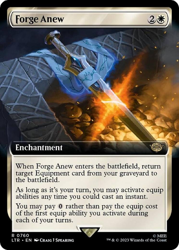 Forge Anew (Extended Art) (Surge Foil) [The Lord of the Rings: Tales of Middle-Earth] | Fandemonia Ltd