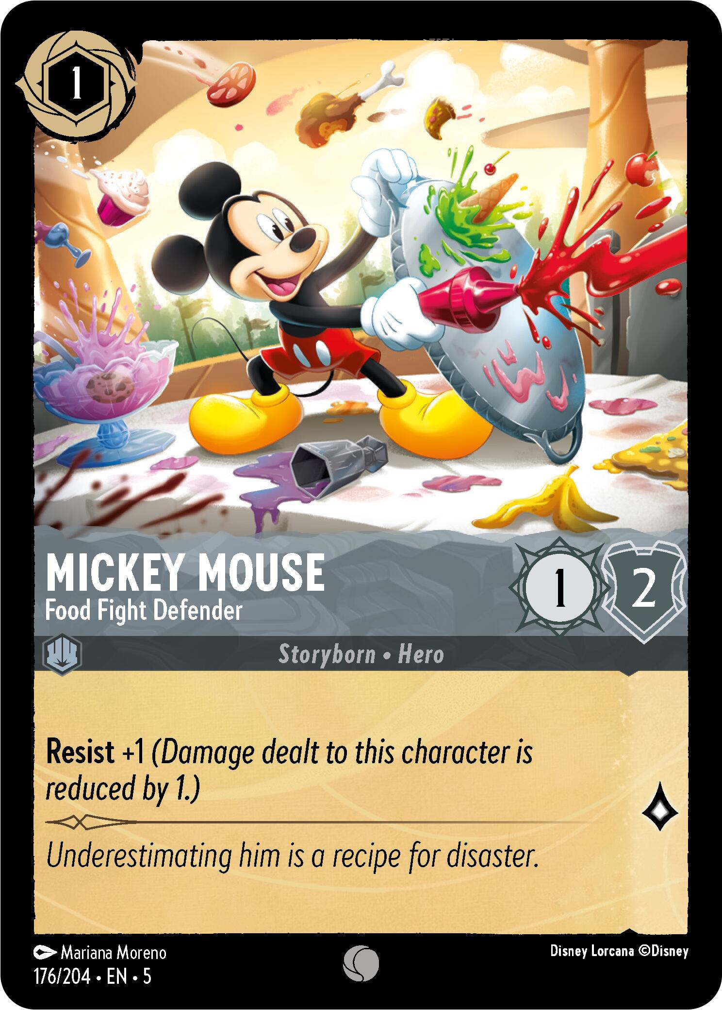 Mickey Mouse - Food Fight Defender (176/204) [Shimmering Skies] | Fandemonia Ltd