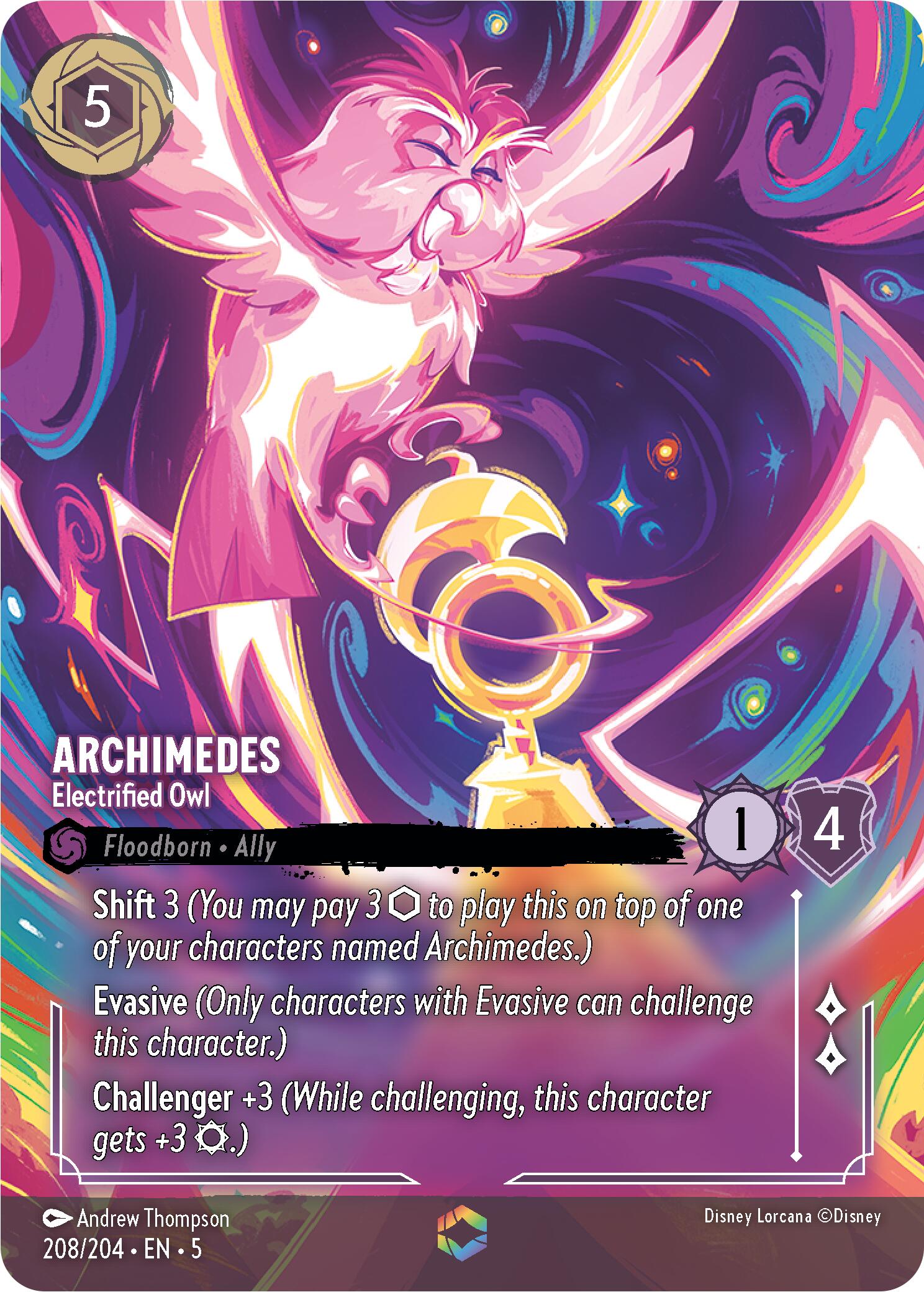 Archimedes - Electrified Owl (Enchanted) (208/204) [Shimmering Skies] | Fandemonia Ltd