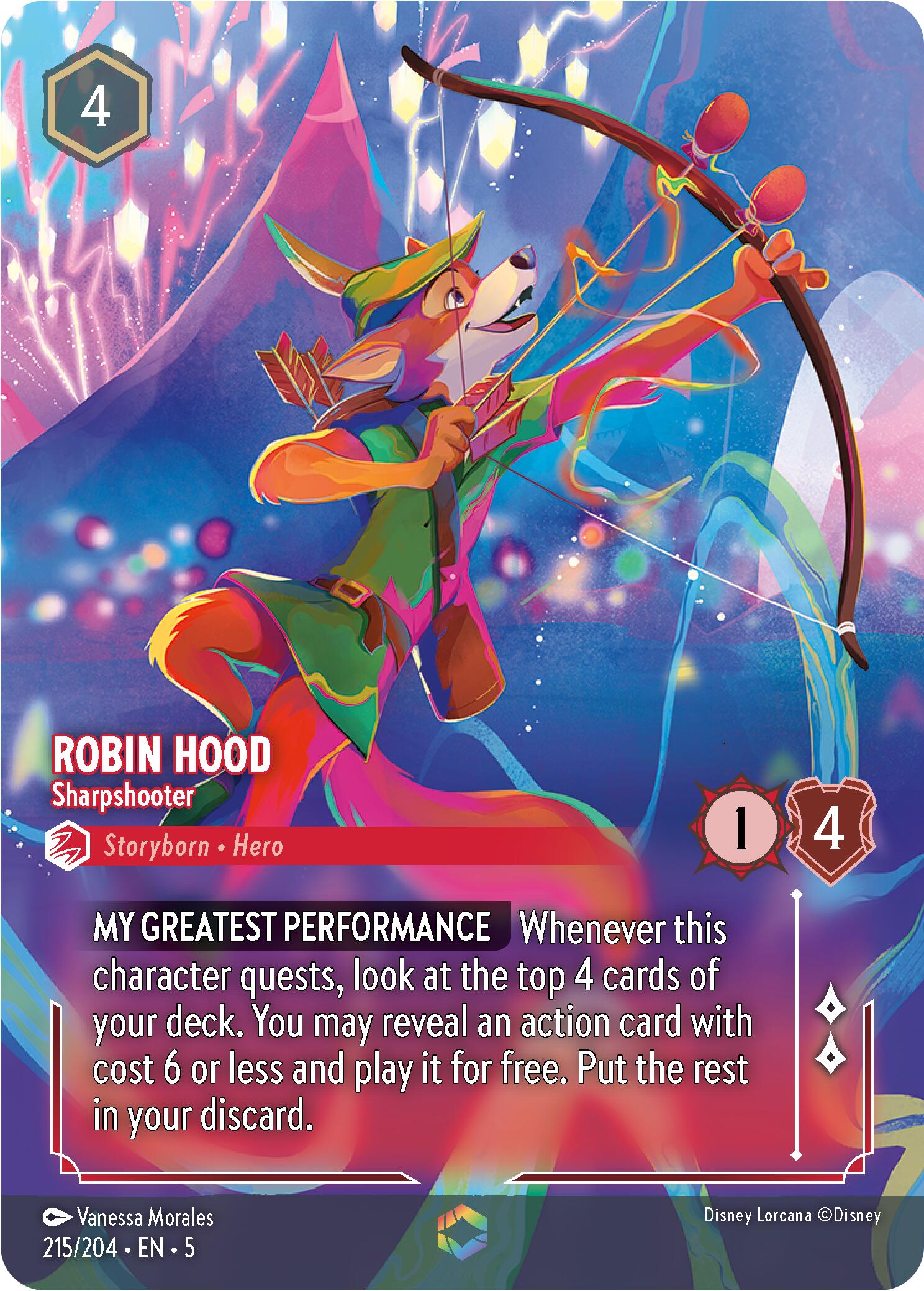 Robin Hood - Sharpshooter (Enchanted) (215/204) [Shimmering Skies] | Fandemonia Ltd