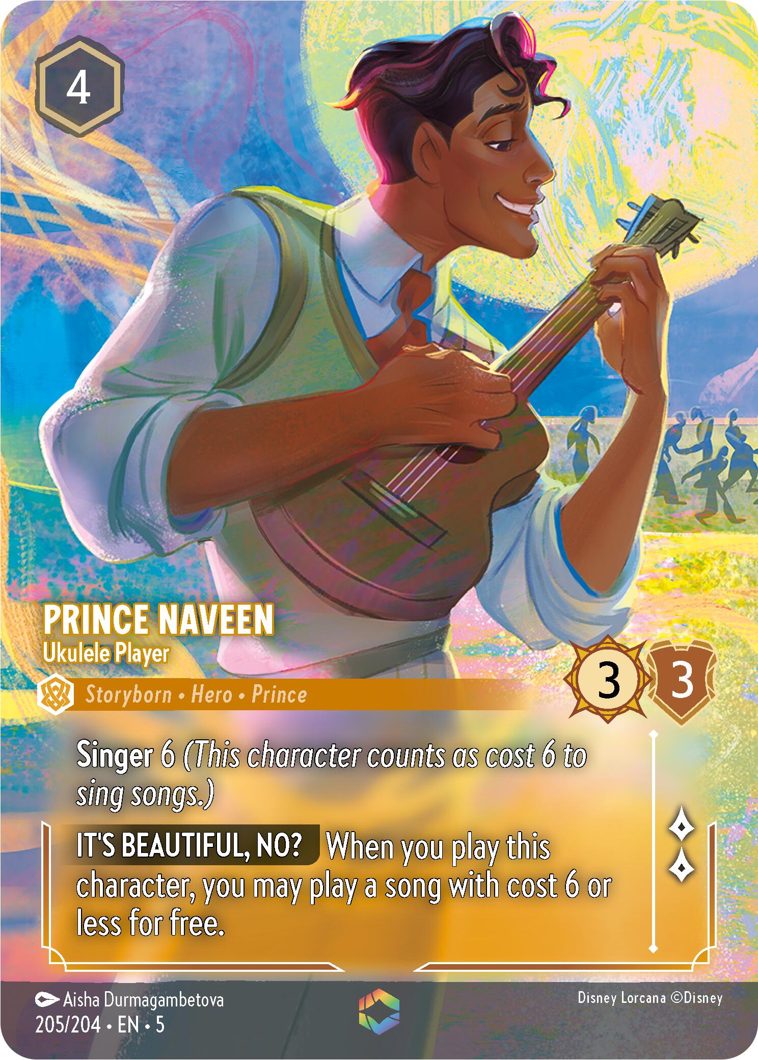Prince Naveen - Ukulele Player (Enchanted) (205/204) [Shimmering Skies] | Fandemonia Ltd