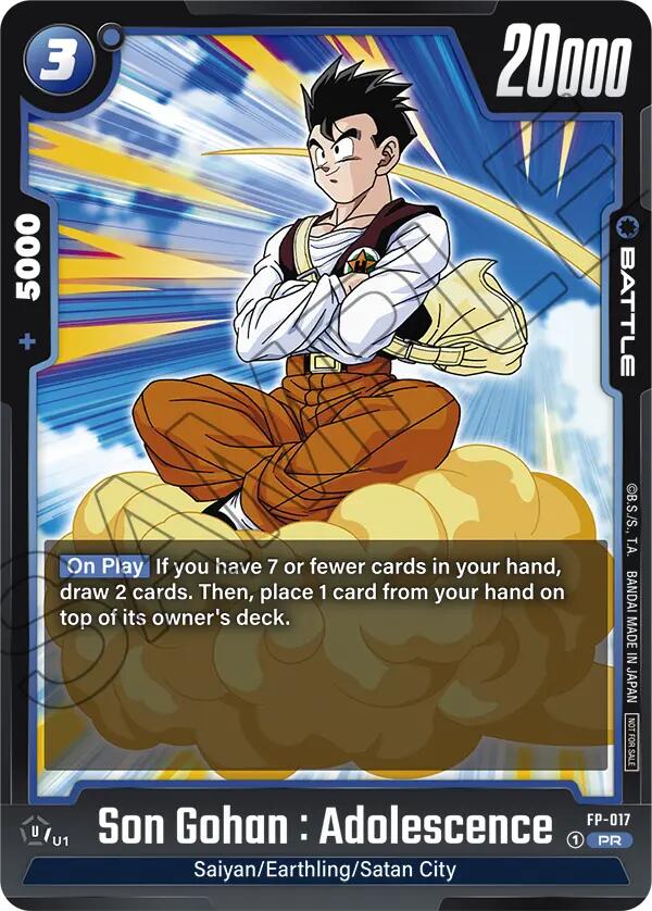 Son Gohan : Adolescence (FP-017) [Fusion World Promotion Cards] | Fandemonia Ltd