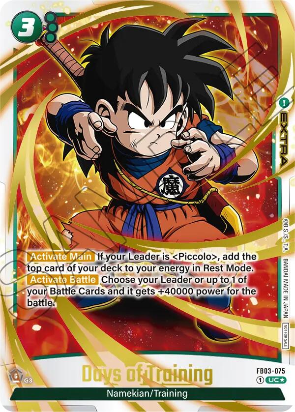 Days of Training (FB03-075) (Championship Pack 02) (Gold) [Fusion World Tournament Cards] | Fandemonia Ltd