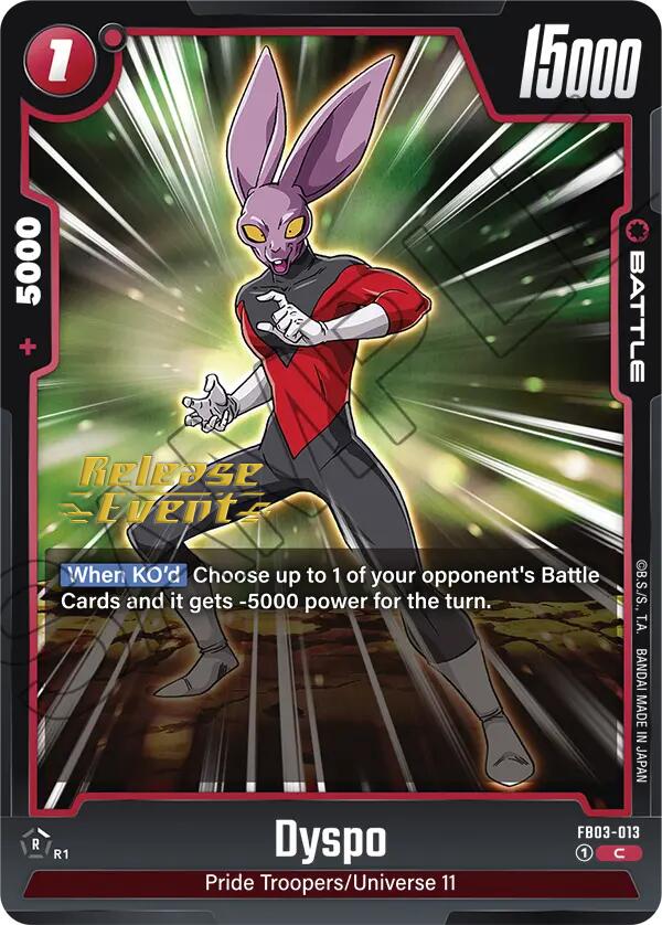 Dyspo (FB03-013) [Raging Roar Release Event Cards] | Fandemonia Ltd