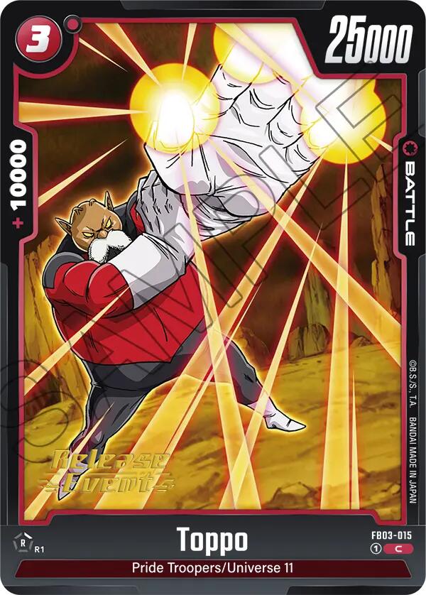 Toppo (FB03-015) [Raging Roar Release Event Cards] | Fandemonia Ltd