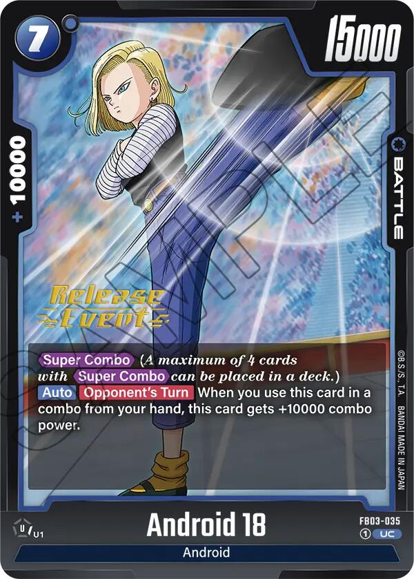 Android 18 [Raging Roar Release Event Cards] | Fandemonia Ltd