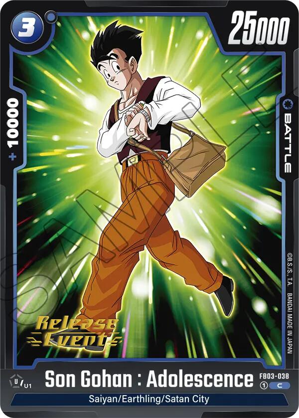 Son Gohan : Adolescence (FB03-038) [Raging Roar Release Event Cards] | Fandemonia Ltd