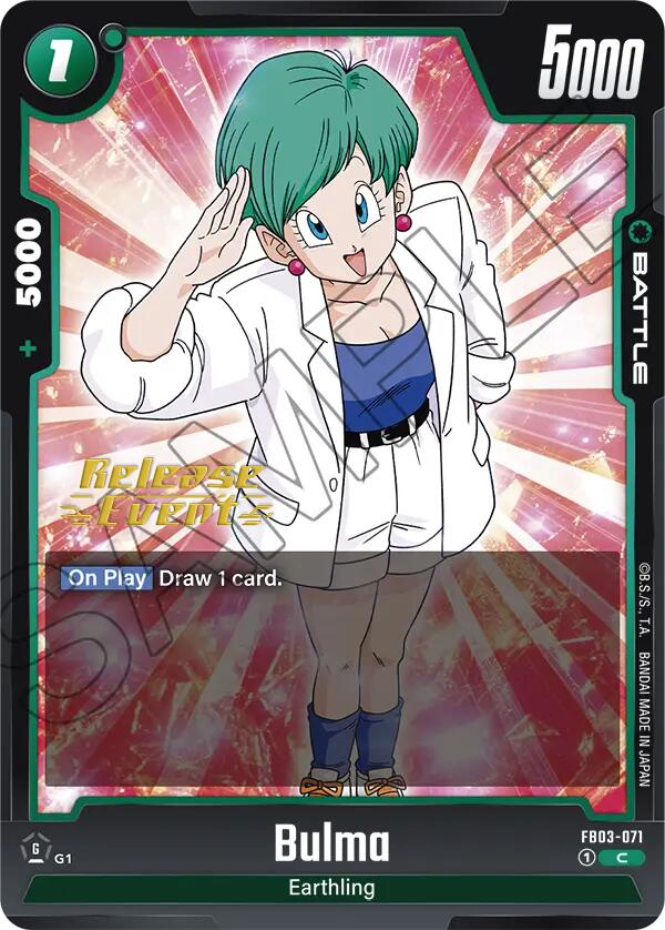 Bulma (FB03-071) [Raging Roar Release Event Cards] | Fandemonia Ltd