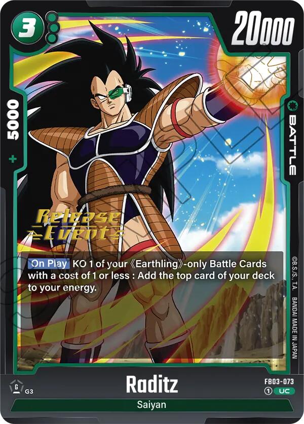 Raditz (FB03-073) [Raging Roar Release Event Cards] | Fandemonia Ltd