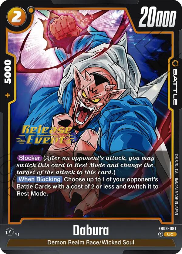 Dabura (FB03-081) [Raging Roar Release Event Cards] | Fandemonia Ltd